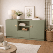 Credenza su misura dal design essenziale per il salotto