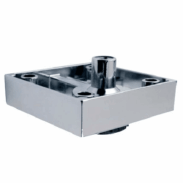 Piede per mobili quadrato piatto decorativo - Grigio alluminio